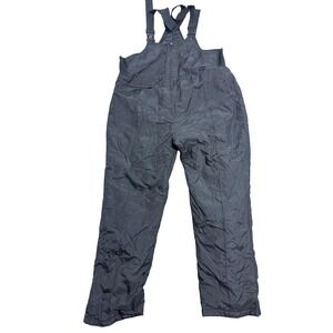 GELANDE Snow Bib Pants‎ Womens 18 Black Insulated Nylon Ski Overalls Warm
